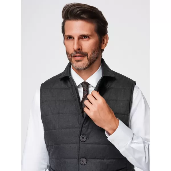  Pánská vesta OMBRE OM-JAVJ-0275 GRAPHITE MELANGE 