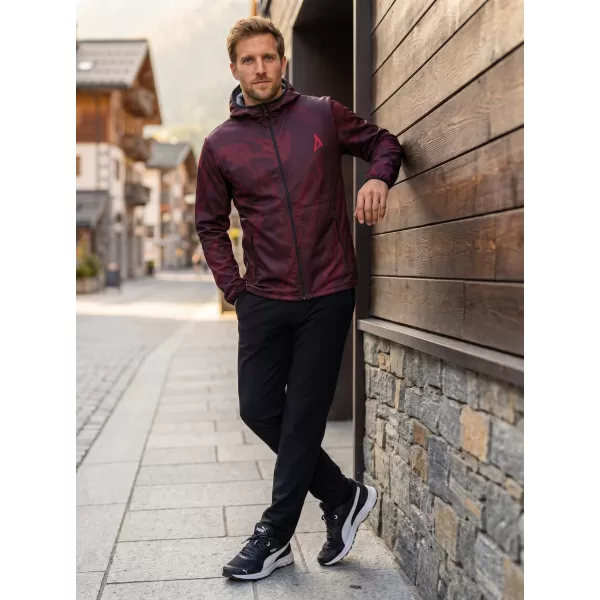  Pánská softshellová bunda premium ALTISPORT VOJ/ALM072JACK01 WINE/RED 