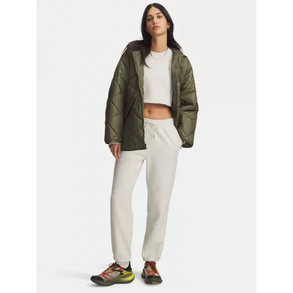  Dámské tepláky UNDER ARMOUR ICON TERRY VARSITY JOGGER 6004858-110 BÍLÁ 