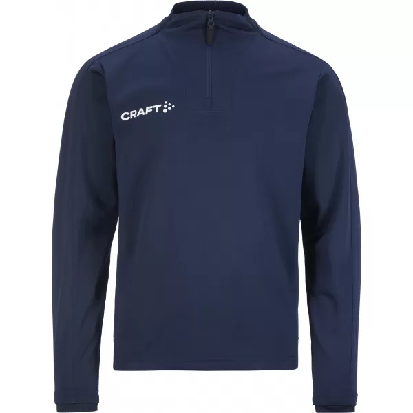  Dětská tréninková bunda s 1/4 zipem CRAFT TW Evolve 2.0 Half Zip Jr NÁMOŘNÍ MODRÁ 