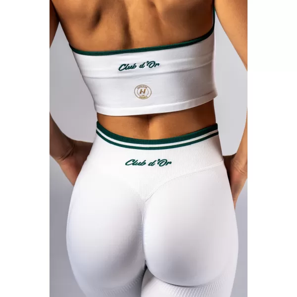  NEBBIA High-waist flared legíny CLUB DOR 630 WHITE 