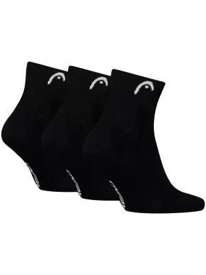 Ponožky HEAD ALL SPORTS TRAINING QUARTER 3P 701229017 BLACK