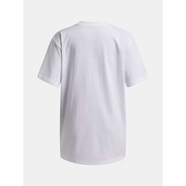  Dívčí triko UNDER ARMOUR UA G BLOCK LOGO OS SS 6009720-100 BÍLÁ 