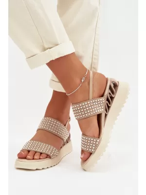Dámské sandály D&A CR61-3067 BEIGE