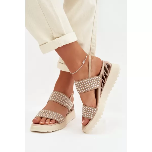  Dámské sandály D&A CR61-3067 BEIGE 