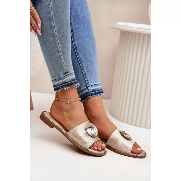  Dámské sandály S.BARSKI KV51-007 LIGHT GOLD 