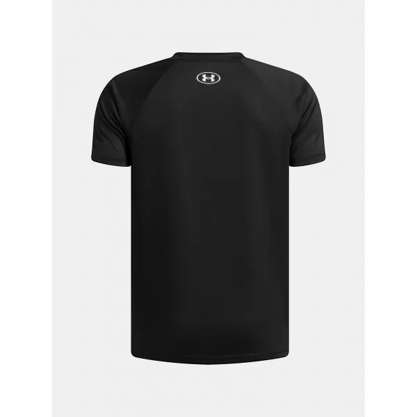  Chlapecké triko UNDER ARMOUR UA TECH SPLIT WORDMARK SS 1383010-004 ČERNÁ 