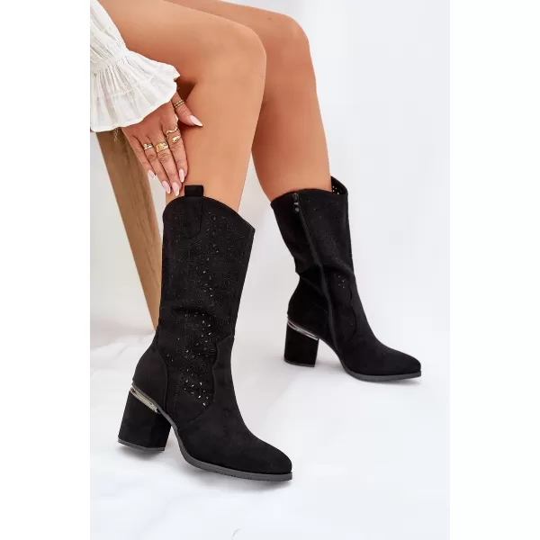  Dámské kozačky S.BARSKI HY51-238 BLACK 