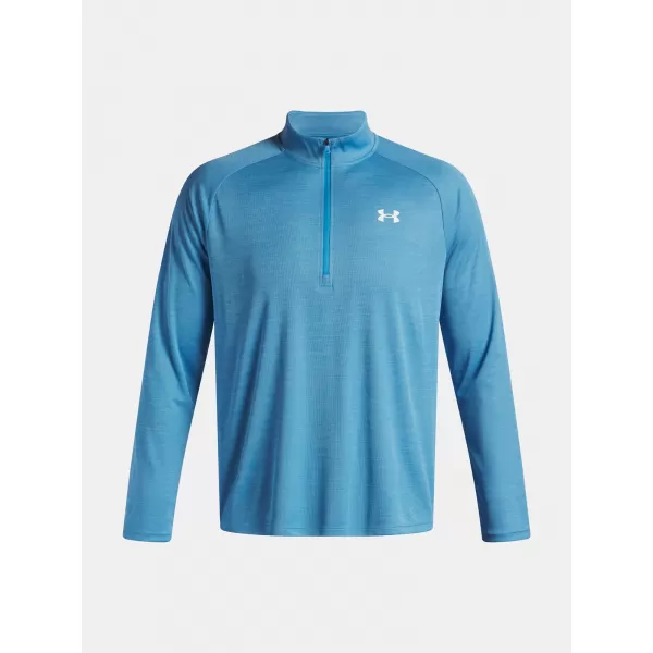  Pánské triko UNDER ARMOUR UA TECH TEXTURED 1/2 ZIP 1382797-453 MODRÁ 