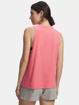 Dámské tílko UNDER ARMOUR UA RIVAL MUSCLE TANK 1383659-600 RŮŽOVÁ