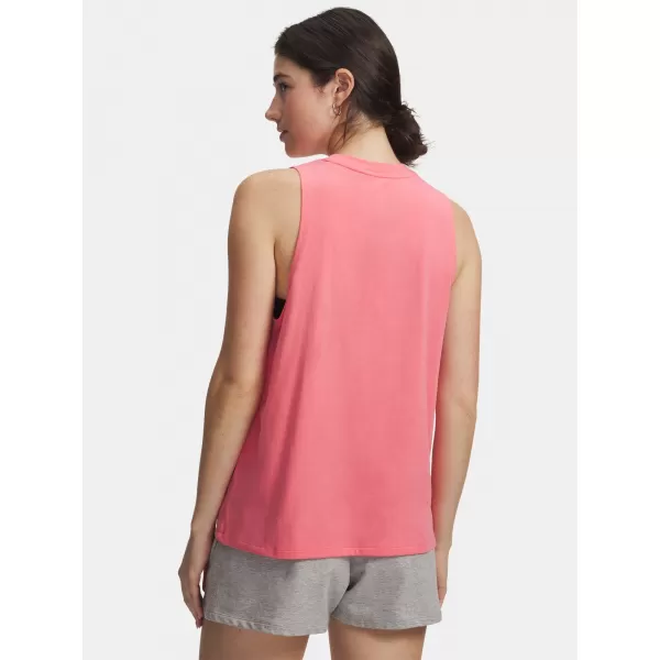 Dámské tílko UNDER ARMOUR UA RIVAL MUSCLE TANK 1383659-600 RŮŽOVÁ 
