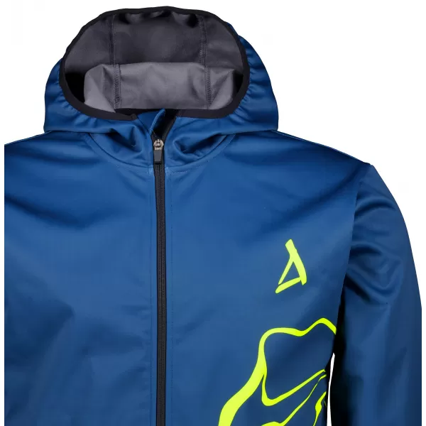  Pánská softshellová bunda premium ALTISPORT VOJ/ALM073JACK01 NÁMOŘNÍ MODRÁ/NEON YELLOW 