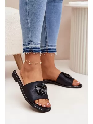 Dámské pantofle S.BARSKI KV51-007 BLACK