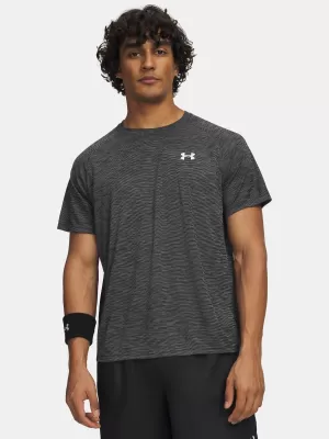 Pánské triko UNDER ARMOUR TECH TEXTURED SS 1382796-001 ČERNÁ