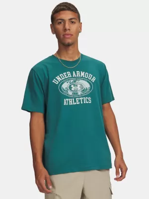 Pánské triko UNDER ARMOUR M 60/40S ARMOR GLOBE SS 6009261-338 ZELENÁ