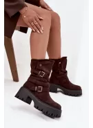 Dámské boty na podpatku BOTO NERELISA 40379 BROWN