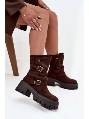 Dámské boty na podpatku BOTO NERELISA 40379 BROWN