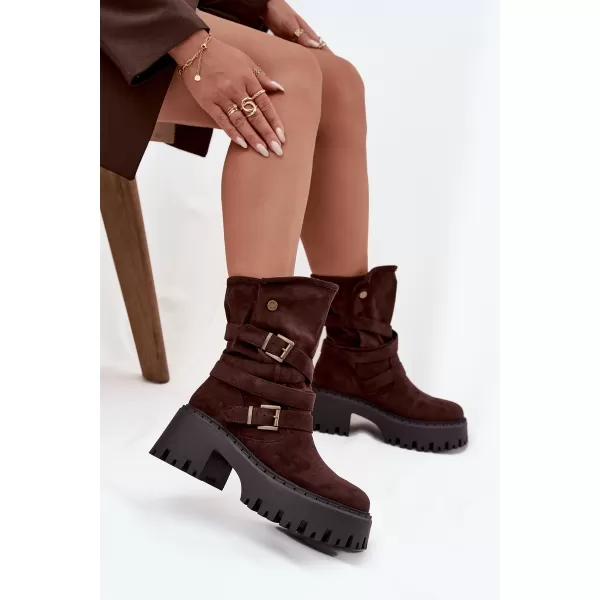  Dámské boty na podpatku BOTO NERELISA 40379 BROWN 
