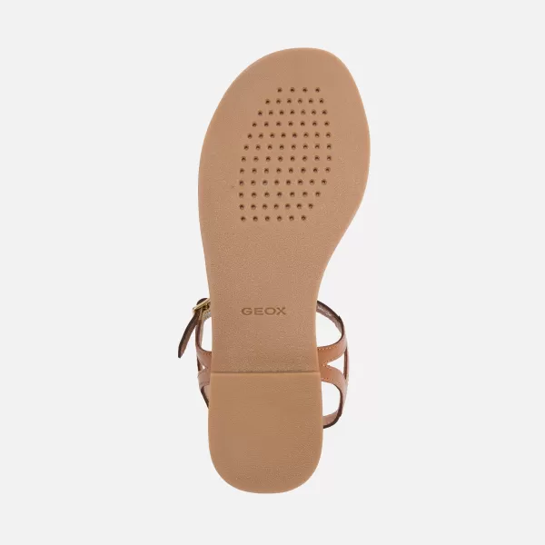  Dámské sandály GEOX MADDALUSIAC G013189 HNĚDÁ 