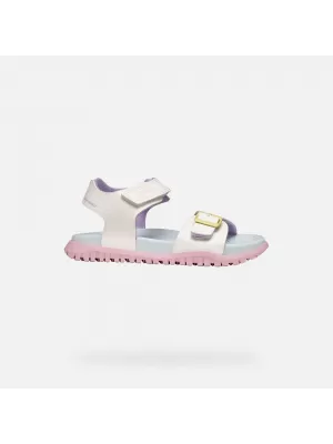 Dívčí sandály GEOX SANDAL FUSBETTO J35HQA000BCC0653 BÍLÁ