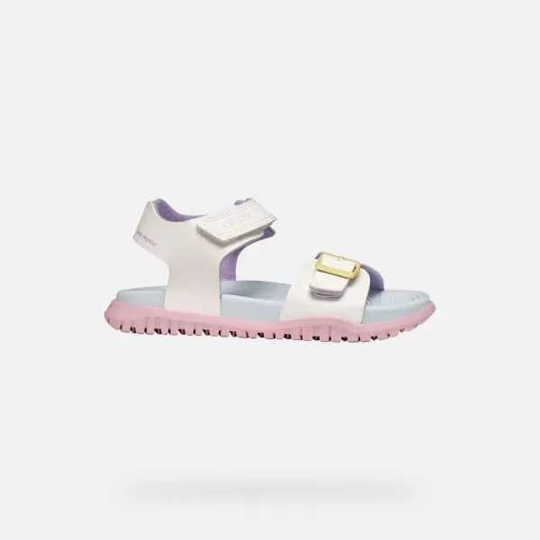  Dívčí sandály GEOX SANDAL FUSBETTO J35HQA000BCC0653 BÍLÁ 