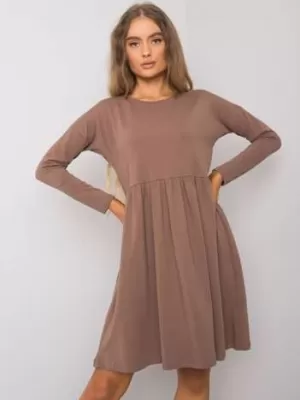 Dámské šaty RUE PARIS RV-SK-5889.41P BROWN