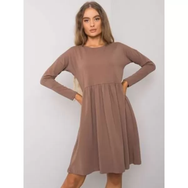  Dámské šaty RUE PARIS RV-SK-5889.41P BROWN 