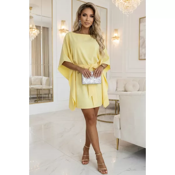  Dámské šaty NUMOCO SOFIA 287-41 PASTELOVĚ CITRONOVÁ 