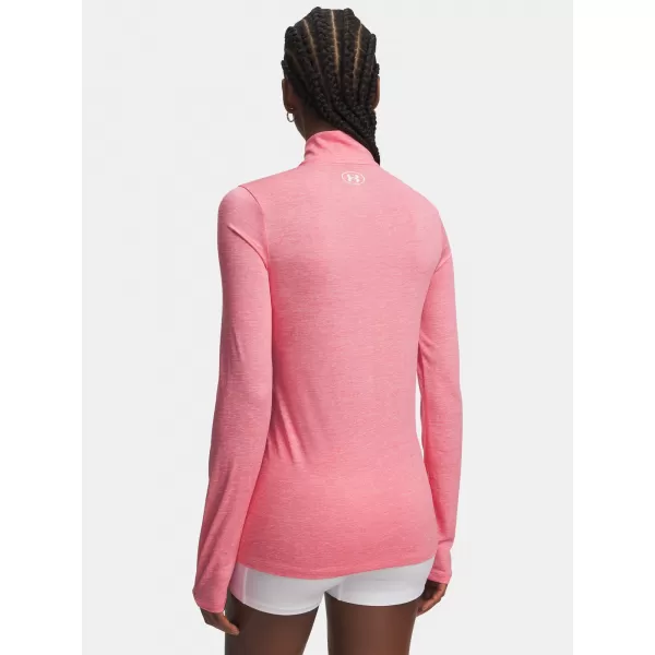  Dámské triko TECH 1/2 ZIP- TWIST 1384225-601 RŮŽOVÁ 