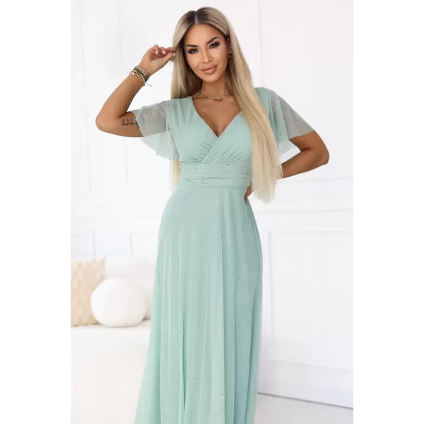  Dámské šaty NUMOCO 635-8 PISTÁCIOVÁ 