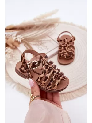 Dětské sandály BOTO MARIANA 38044 LEOPARD