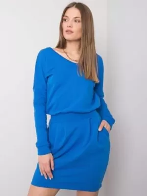 Dámské šaty RUE PARIS RV-SK-6037.18X DARK BLUE