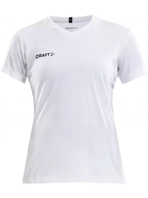 Dámské sportovní tričko s výstřihem do V CRAFT TW Squad Go Jersey Solid W BÍLÁ