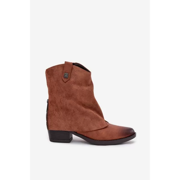  Dámské boty na podpatku BOTO SYLVETTE 39097 CAMEL 