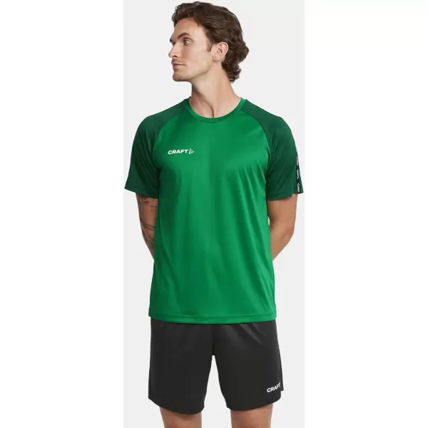  Pánské kontrastní sportovní tričko CRAFT TW Squad Go Contrast Jersey M TÝMOVĚ ZELENÁ/ZELENÁ 