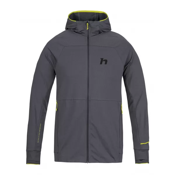  Pánská mikina HANNAH ETHAN HOODY BLACK OYSTER MEL 