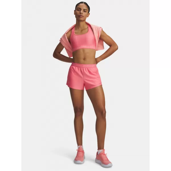  Dámské kraťasy UNDER ARMOUR TECH PLAY UP SHORTS 1389882-600 RŮŽOVÁ 