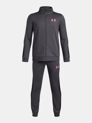 Chlapecká souprava UNDER ARMOUR UA RIVAL KNIT TRACK SUIT 1363290-025 ŠEDÁ