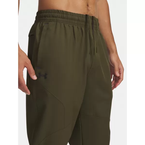  Pánské sportovní kalhoty UNDER ARMOUR UA UNSTOPPABLE TAPERED PANTS 6003861-308 ZELENÁ 