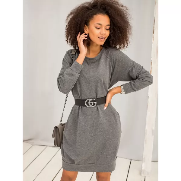  Dámské šaty BASIC FEEL GOOD RV-TU-5184.93P DARK GREY 
