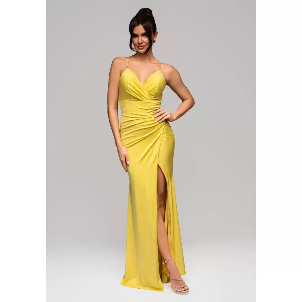  Dámské šaty LARICA LA-OM-DLR155 YELLOW 