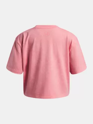 Dívčí triko UNDER ARMOUR UA G RIVAL WASH SS 6011673-600 RŮŽOVÁ