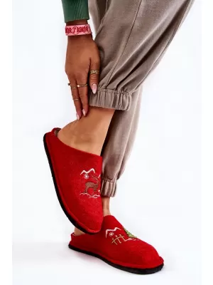 Dámské pantofle BIG STAR KK276017 RED/BEIGE