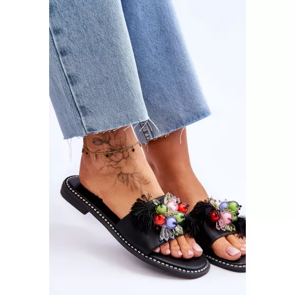  Dámské pantofle S.BARSKI KV-2775-47 BLACK 