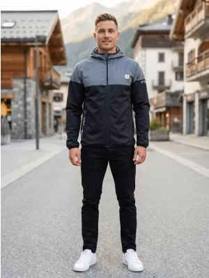 Pánská softshellová bunda premium ALTISPORT VOJ/ALM051JACK01 ŠEDOČERNÁ