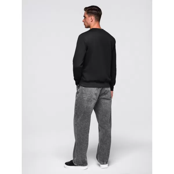  Pánská mikina OMBRE B1711 BLACK 