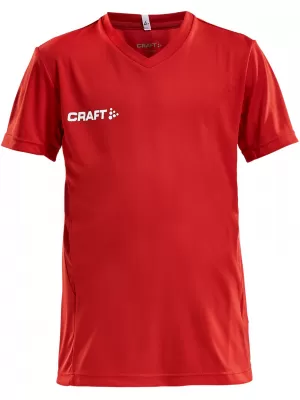 Dětské sportovní tričko s výstřihem do V CRAFT TW Squad Go Jersey Solid Jr JASNĚ ČERVENÁ