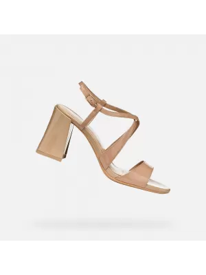Dámské sandály GEOX NEW ERAKLIA 80 T01 G012894 SVĚTLE HNĚDÁ