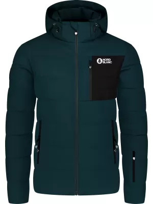 Pánská zimní bunda NORDBLANC BRAMBLE NBWJM8258 MODROZELENÁ