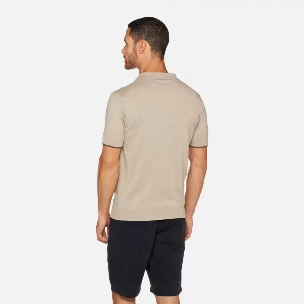  Pánské triko GEOX KNIT G012318 BÉŽOVÁ 
